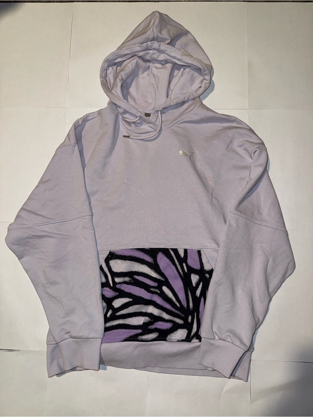 Puma Lavender Pullover Hoodie with Black Label